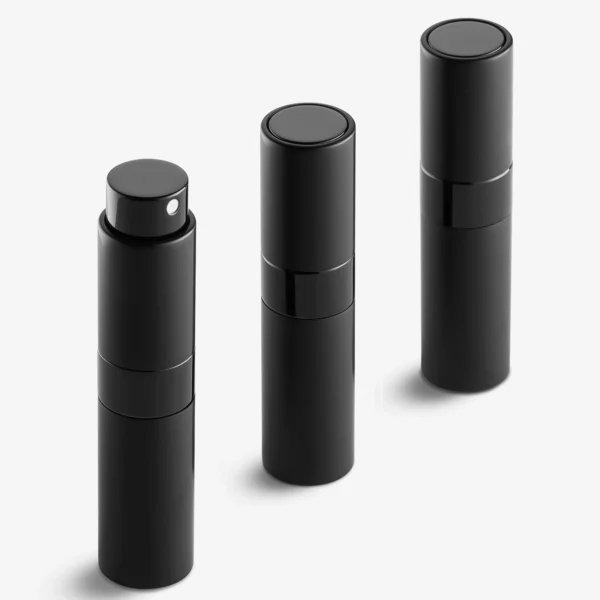 LISAPACK 8ML Portable Perfume Atomizer 3 Pack Set - Black_1