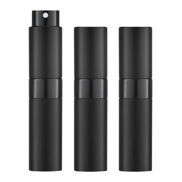 LISAPACK 8ML Portable Perfume Atomizer 3 Pack Set - Black_1