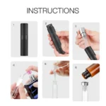 LISAPACK 8ML Portable Perfume Atomizer 3 Pack Set - Black_7