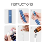 LISAPACK 8ML Portable Perfume Atomizer 3 Pack Set - Blue_4