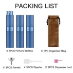 LISAPACK 8ML Portable Perfume Atomizer 3 Pack Set - Blue_5