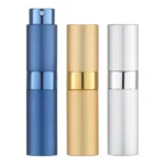 LISAPACK 8ML Portable Perfume Atomizer 3 Pack Set - Gold, Silver, Blue_1