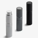 LISAPACK 8ML Portable Perfume Atomizer 3 Pack Set - Grey, Black, Silver