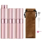 LISAPACK 8ML Portable Perfume Atomizer 3 Pack Set - Pink_2