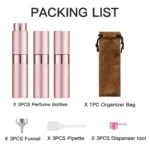 LISAPACK 8ML Portable Perfume Atomizer 3 Pack Set - Pink_3