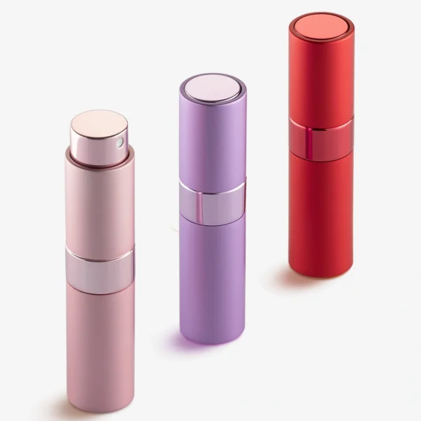 LISAPACK 8ML Portable Perfume Atomizer 3 Pack Set-Red, Pink, Purple_1