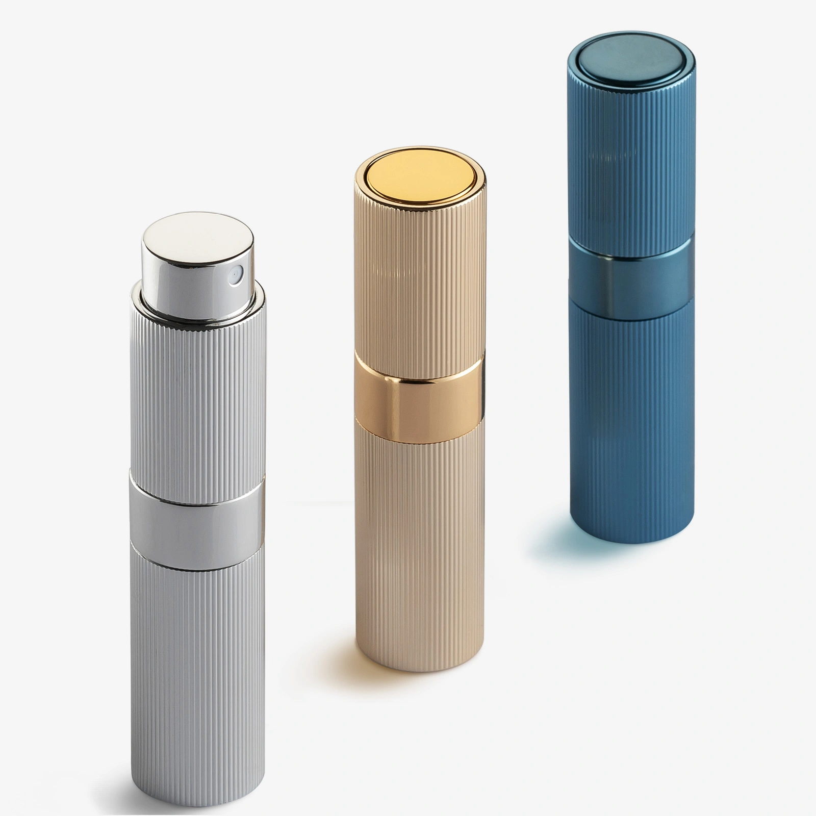 Home LisaPack 12 LISAPACK 8ML Portable Perfume Atomizer 3 Pack Set - Stripe Black, Silver, Blue_8