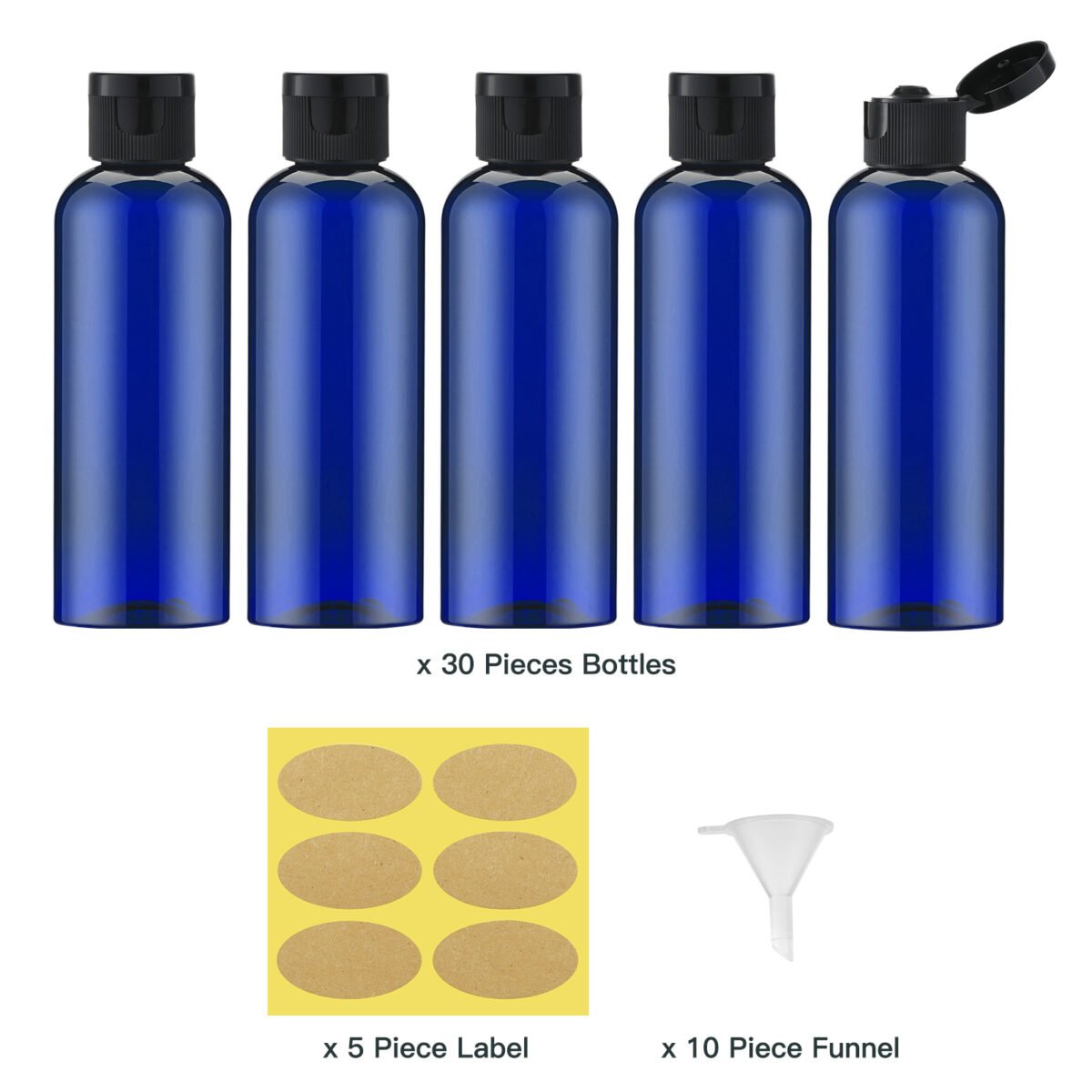 Blue 3.4Oz Travel Bottles with Flip Cap 5 Pcs_8