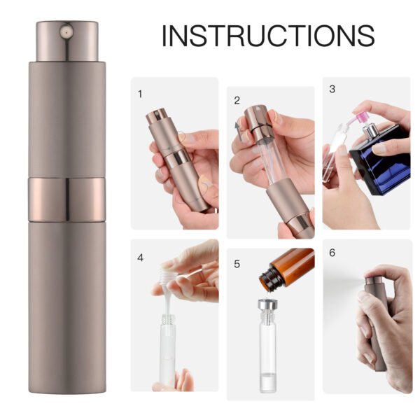 Brown 8ML Twist Atomizer Perfume Spray Bottle for Travel_8