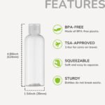 Clear 3.4Oz Travel Bottles with Flip Cap 5 Pcs_8