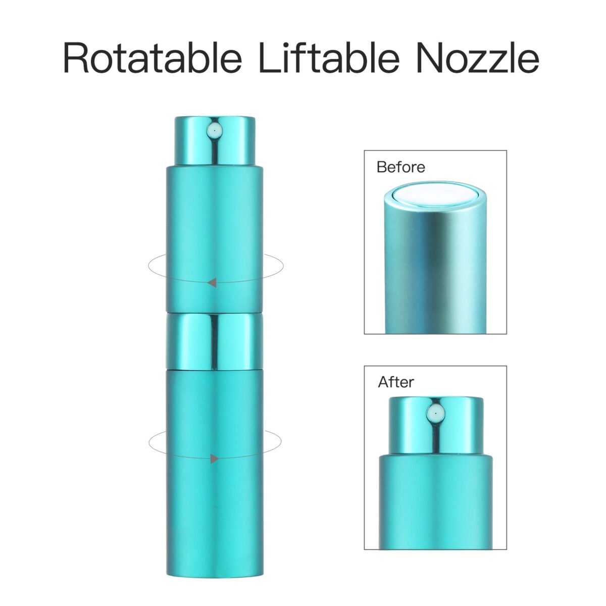 Cyan 8ML Twist Atomizer Perfume Spray Bottle for Travel_2