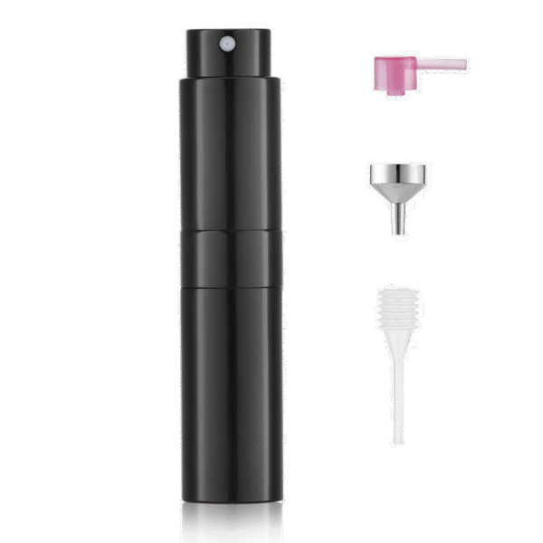 Gloss Black 8ML Twist Atomizer Perfume Spray Bottle for Travel