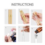 Gold 8ML Twist Atomizer Perfume Spray Bottle for Travel_2