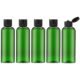 Green 3.4Oz Travel Bottles with Flip Cap 5 Pcs