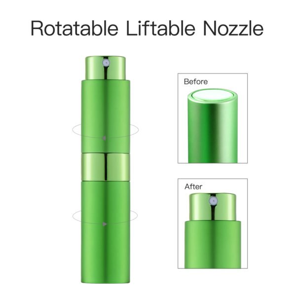 Green 8ML Twist Atomizer Perfume Spray Bottle for Travel_10