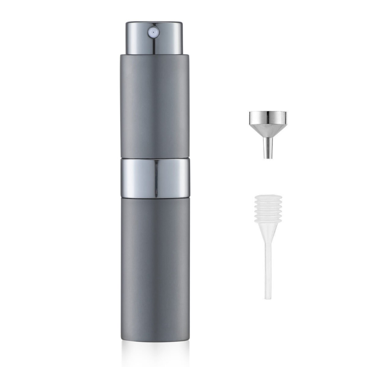 Grey 8ML Twist Atomizer Perfume Spray Bottle for Travel_1