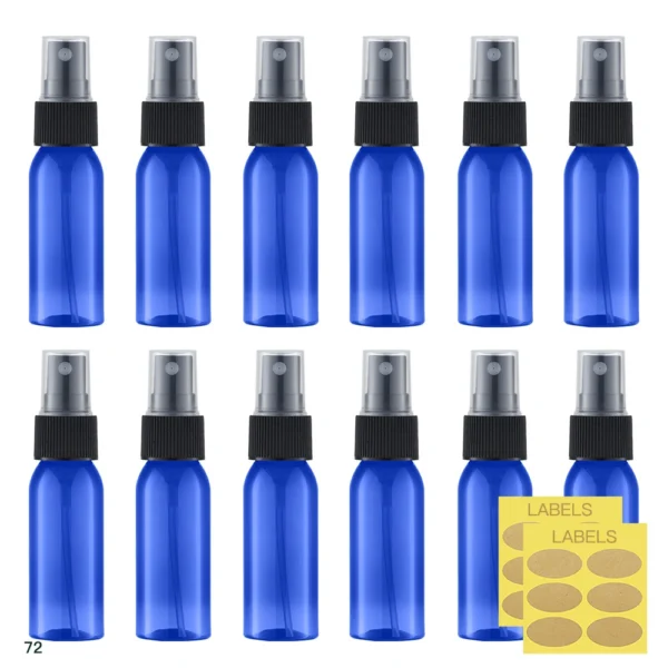 LisaPack 1oz Small Plastic Spray Bottle (12 Pack) Blue_1