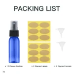 LisaPack 1oz Small Plastic Spray Bottle (12 Pack) Blue_1