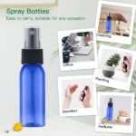 LisaPack 1oz Small Plastic Spray Bottle (12 Pack) Blue_4