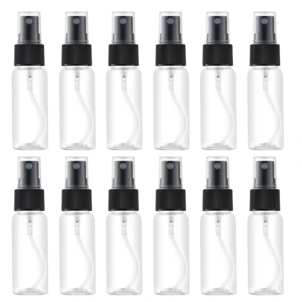 LisaPack 1oz Small Plastic Spray Bottle (12 Pack) Clear_1