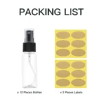 LisaPack 1oz Small Plastic Spray Bottle (12 Pack) Clear_3