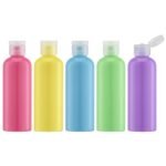 Multi-color 3.4Oz Travel Bottles with Flip Cap_5 Pcs_4