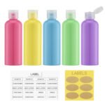 Multi-color 3.4Oz Travel Bottles with Flip Cap_5 Pcs_5