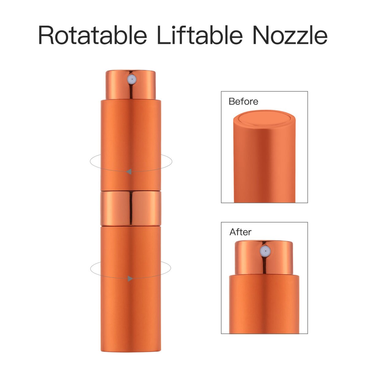 Orange 8ML Twist Atomizer Perfume Spray Bottle for Travel_12