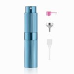 Ribbed Blue 8ML Twist Atomizer Perfume Spray Bottle for Travel_4