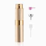 Ribbed Gold 8ML Twist Atomizer Perfume Spray Bottle for Travel_3