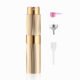 Ribbed Gold 8ML Twist Atomizer Perfume Spray Bottle for Travel_3