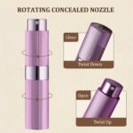 Ribbed Purple 8ML Twist Atomizer Perfume Spray Bottle for Travel_2